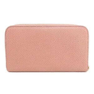 GUCCI Long Wallet Purse 449347 leather pink Interlocking G | AlmaBagz