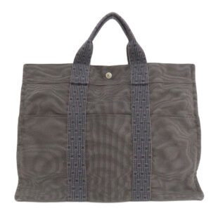HERMES Tote Bag canvas gray Her LineMM Women Used | AlmaBagz