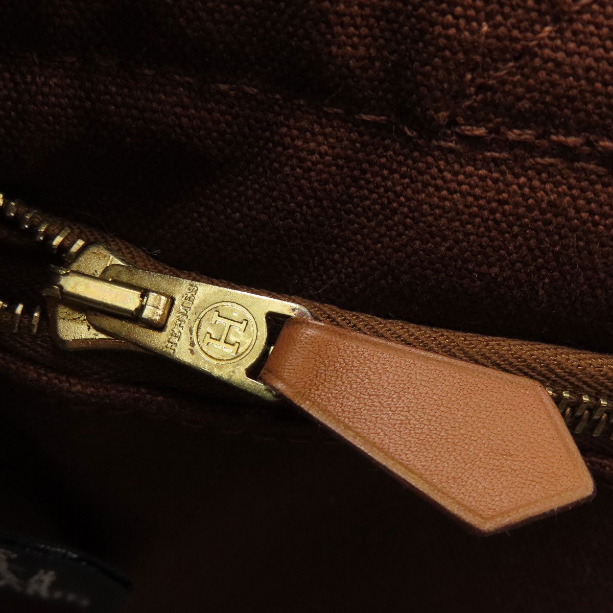 HERMES Handbag canvas Brown Sack Fool Toe PM Women Used | AlmaBagz - Image 10