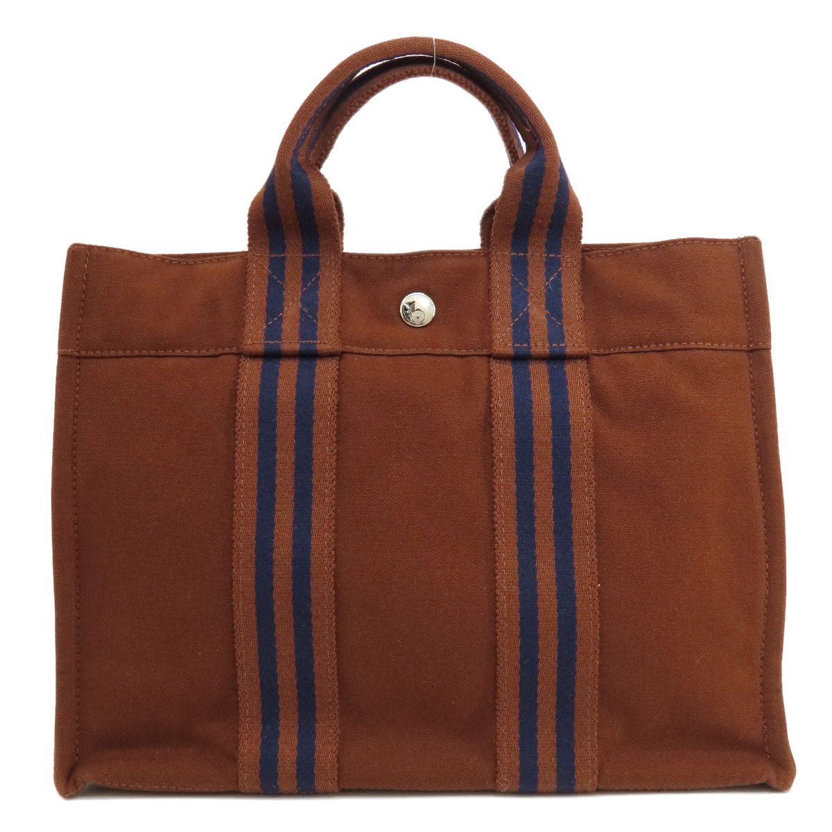 HERMES Handbag canvas Brown Sack Fool Toe PM Women Used | AlmaBagz