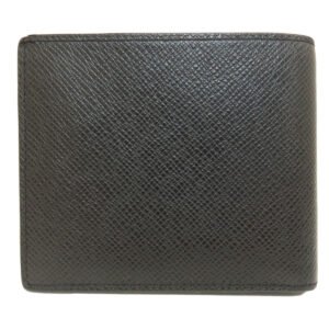 LOUIS VUITTON Bifold Wallet M62045 Taiga Leather black Portefeuille Amerigo NM mens Used | AlmaBagz