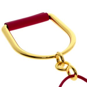 HERMES Necklace metallic pink Eritage Equestre GM Women Used | AlmaBagz