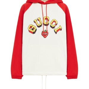 Gucci Women Cotton Jersey Hooded Sweatshirt | AlmaBagz