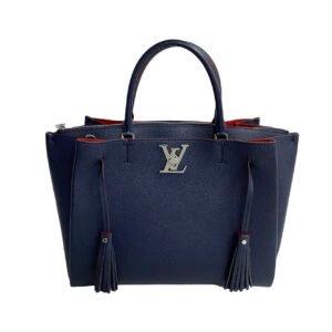 LOUIS VUITTON Shoulder Bag leather Navy Rock meat | AlmaBagz