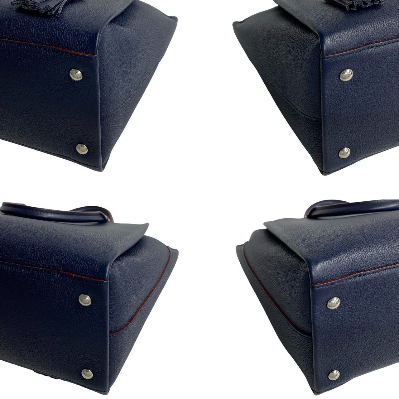 LOUIS VUITTON Shoulder Bag leather Navy Rock meat | AlmaBagz - Image 7