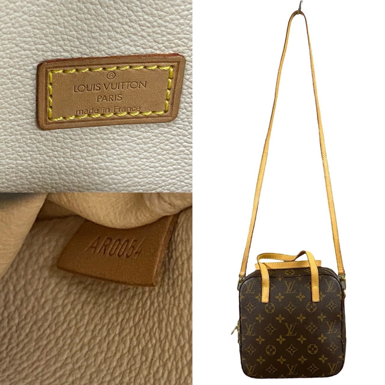 LOUIS VUITTON Shoulder Bag leather Brown Monogram Spontini | AlmaBagz - Image 3