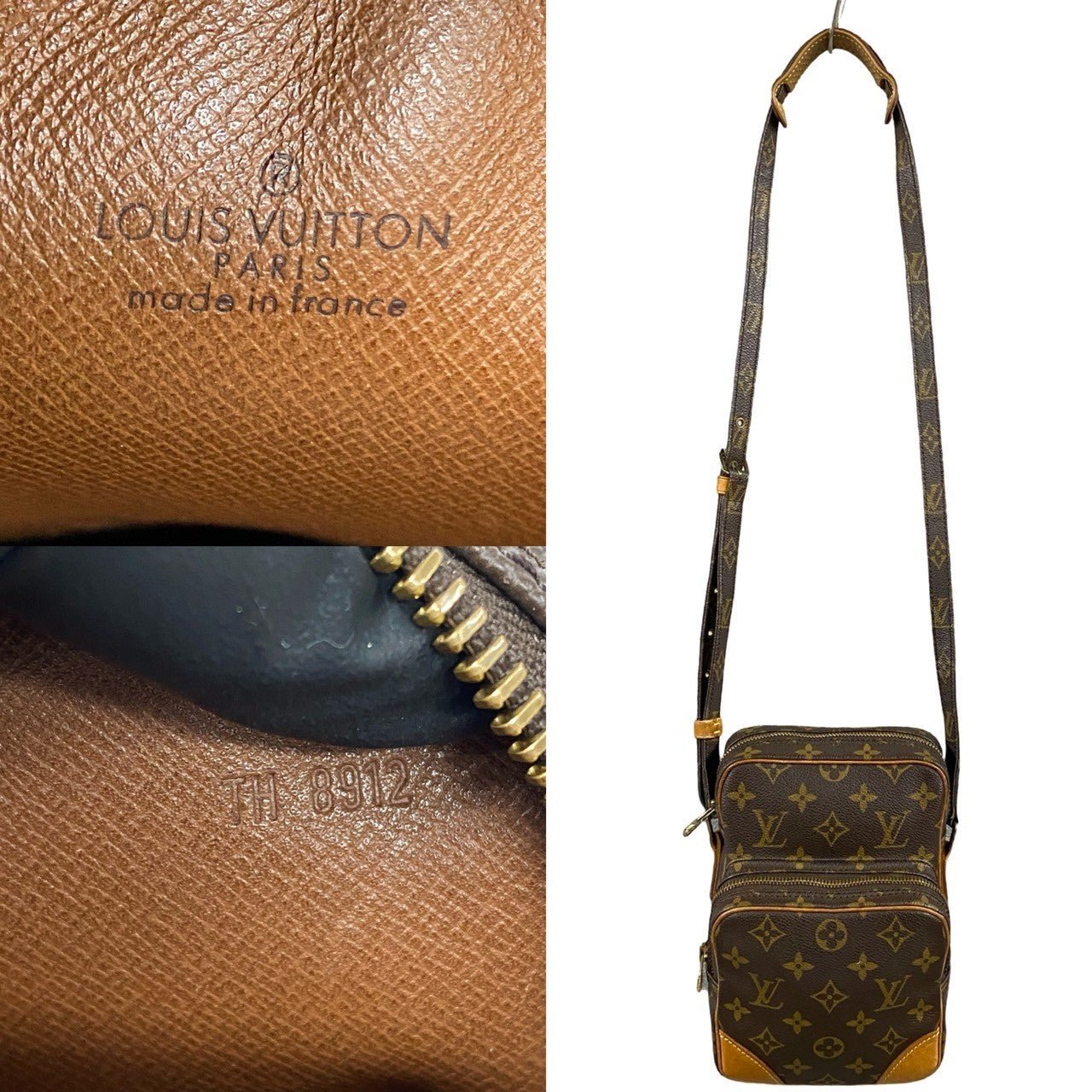 LOUIS VUITTON Shoulder Bag Leather, PVC Brown Monogram Amazone Women Used | AlmaBagz - Image 3