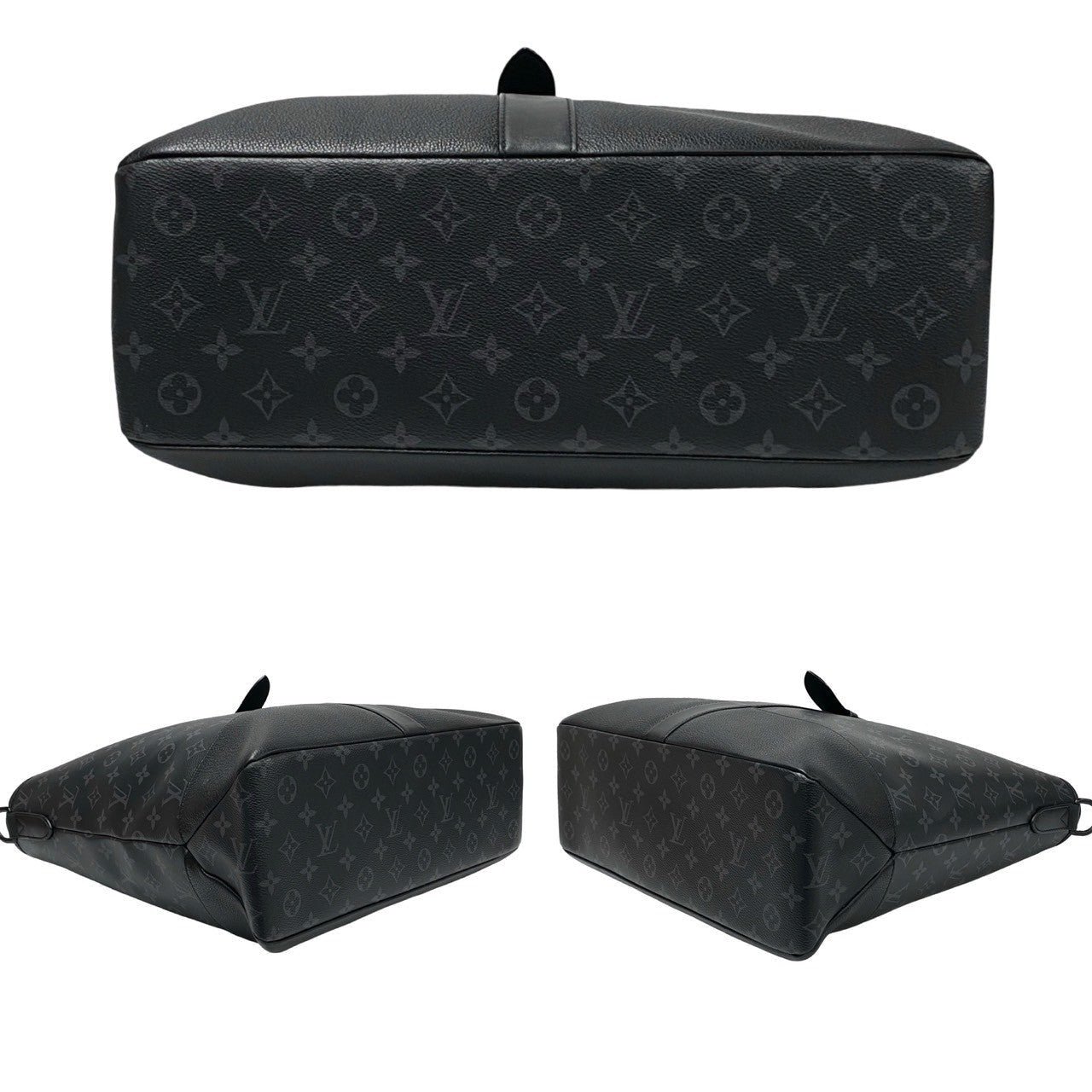 LOUIS VUITTON Shoulder Bag leather black Monogram Eclipse Saumur mens Used | AlmaBagz - Image 6