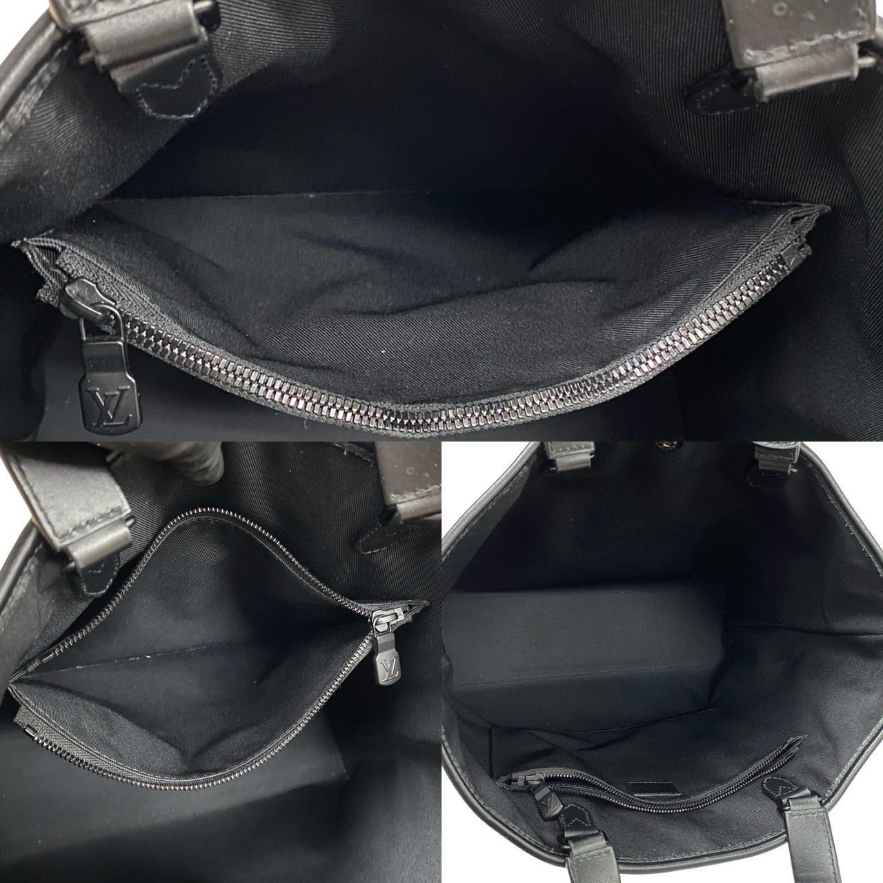 LOUIS VUITTON Shoulder Bag leather black Monogram Eclipse Saumur mens Used | AlmaBagz - Image 8