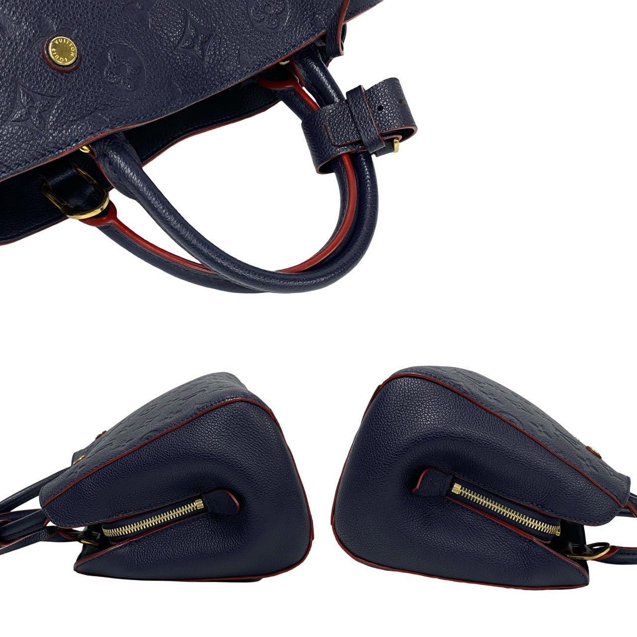 LOUIS VUITTON Shoulder Bag Monogram Ann Platt Navy Monogram Unplant Montaigne BB Women Used | AlmaBagz - Image 5