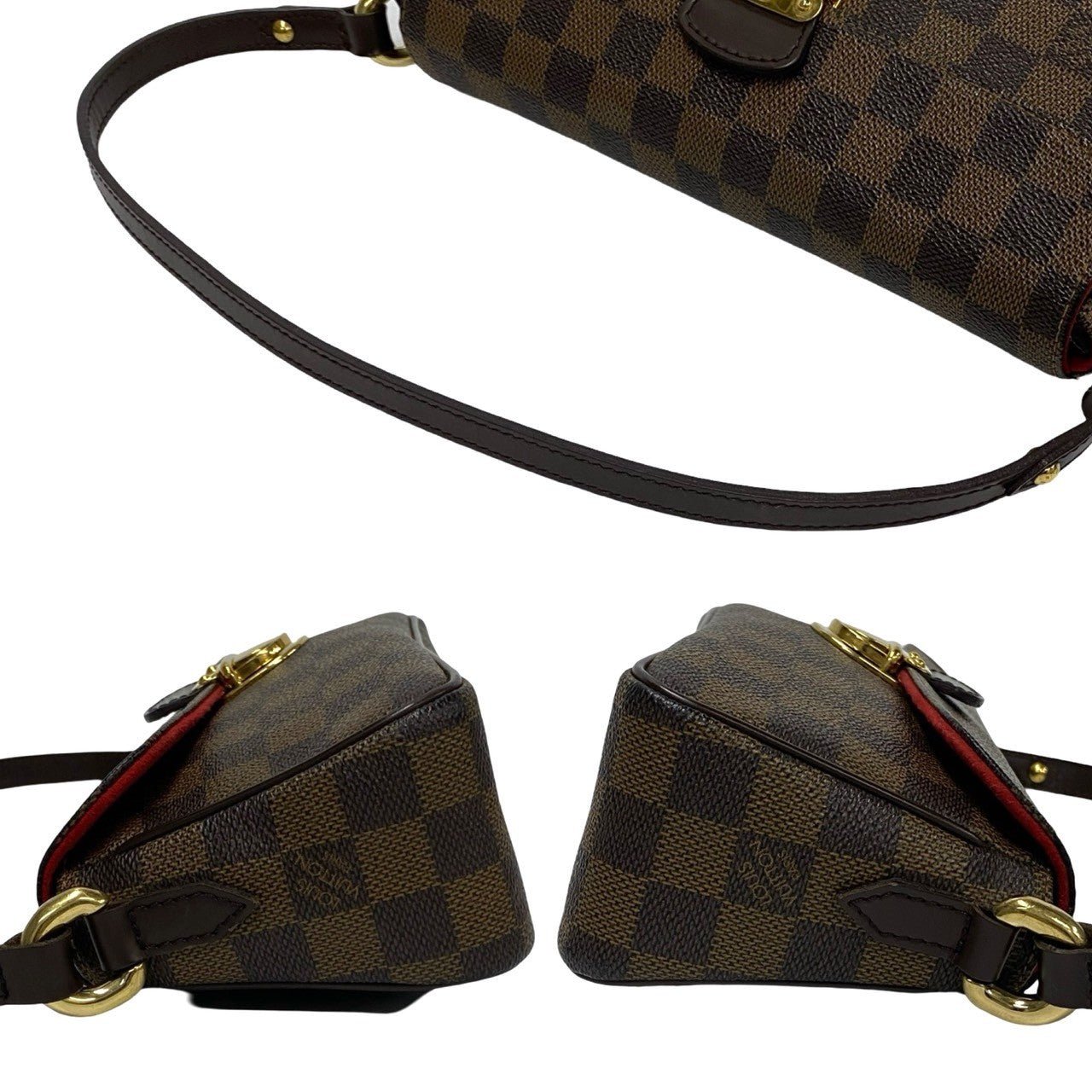 LOUIS VUITTON Shoulder Bag Leather, PVC Brown Damier Ravello PM Women Used | AlmaBagz - Image 5
