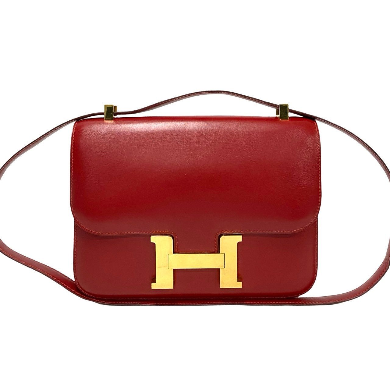 HERMES Shoulder Bag Box scarf Red Constance 23 Women Used | AlmaBagz