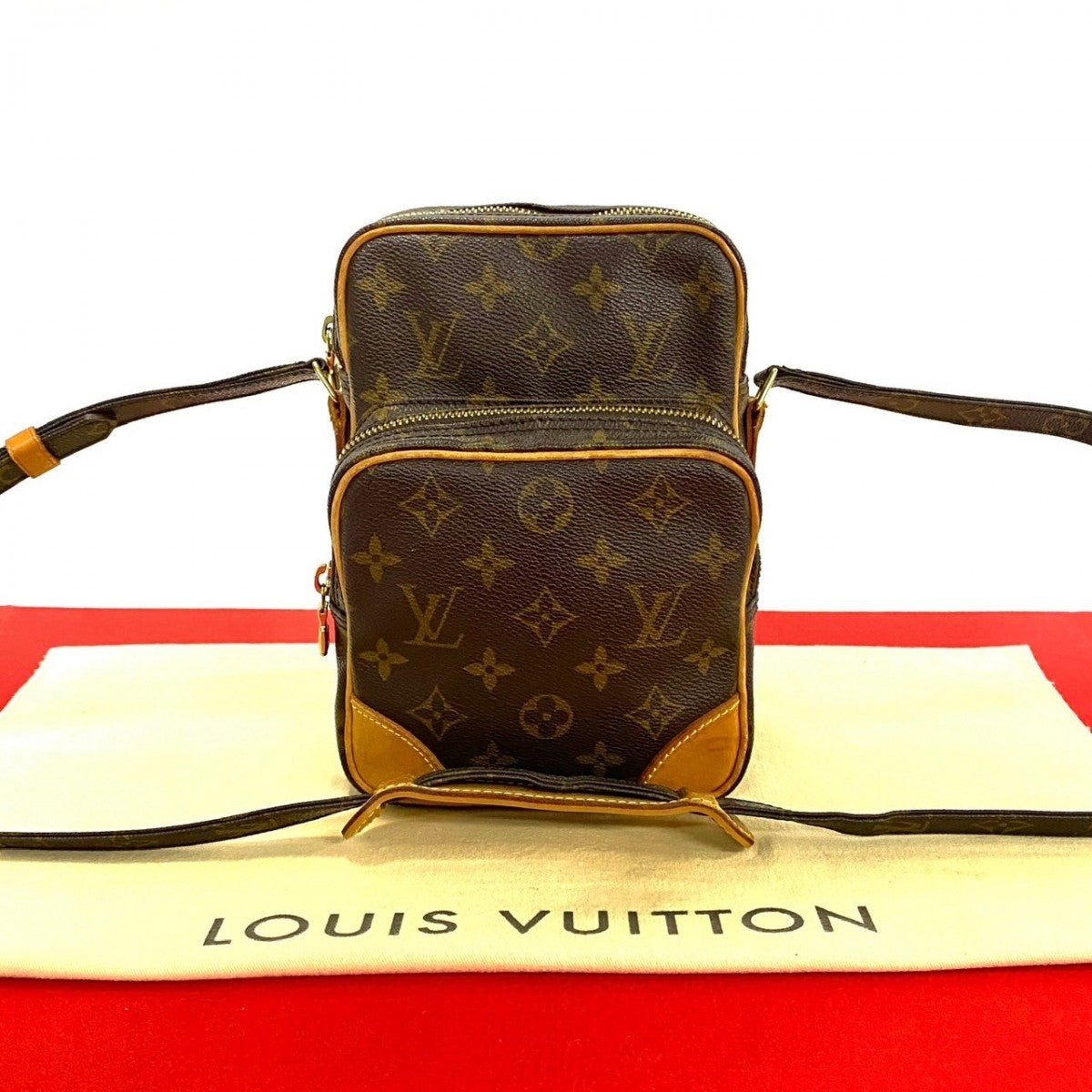 LOUIS VUITTON Shoulder Bag Leather, PVC Brown Monogram Amazone Women(Unisex) Used | AlmaBagz - Image 9