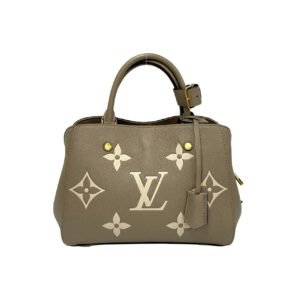 LOUIS VUITTON Handbag leather beige Monogram Ann Platt Montaigne BB Women Used | AlmaBagz