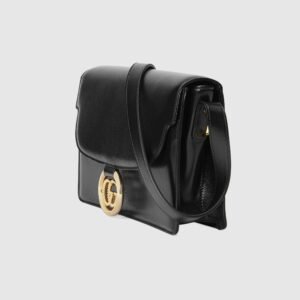 Gucci Small Leather Shoulder Bag Black | AlmaBagz