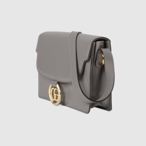 Gucci Small Leather Shoulder Bag Dusty Grey | AlmaBagz