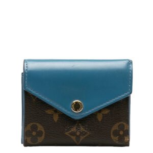 Louis Vuitton Monogram M63881 Long Wallet PVC/Leather Blue-Jean Brown | AlmaBagz