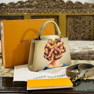 Louis Vuitton Capucines Women Bag - Premium Quality with Brand Box (Beige) | AlmaBagz
