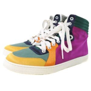 GUCCI sneakers 258195 Nylon multicolor High cut Women 381/2 Used | AlmaBagz