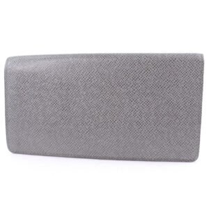 LOUIS VUITTON Long Wallet Purse M32653 Taiga gray Portefeuille Brazza mens Used | AlmaBagz
