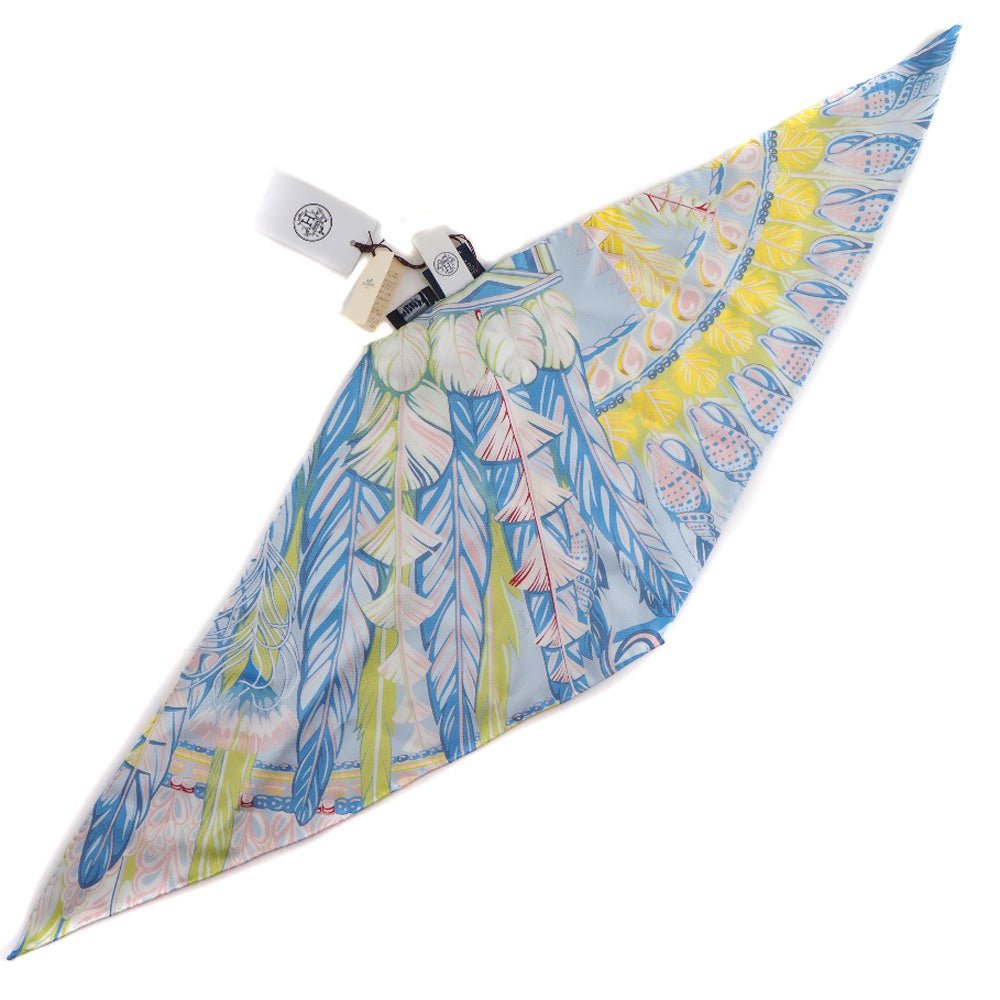 HERMES scarf silk blue dance pacific Rosan Junano Women Used | AlmaBagz