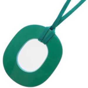 HERMES Necklace 052880FL Lacquer, Silk Green Ism Pigman Women Used | AlmaBagz