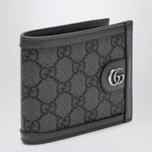 Gucci Ophidia Fabric Wallet Gg Supreme Grey/Black Men | AlmaBagz