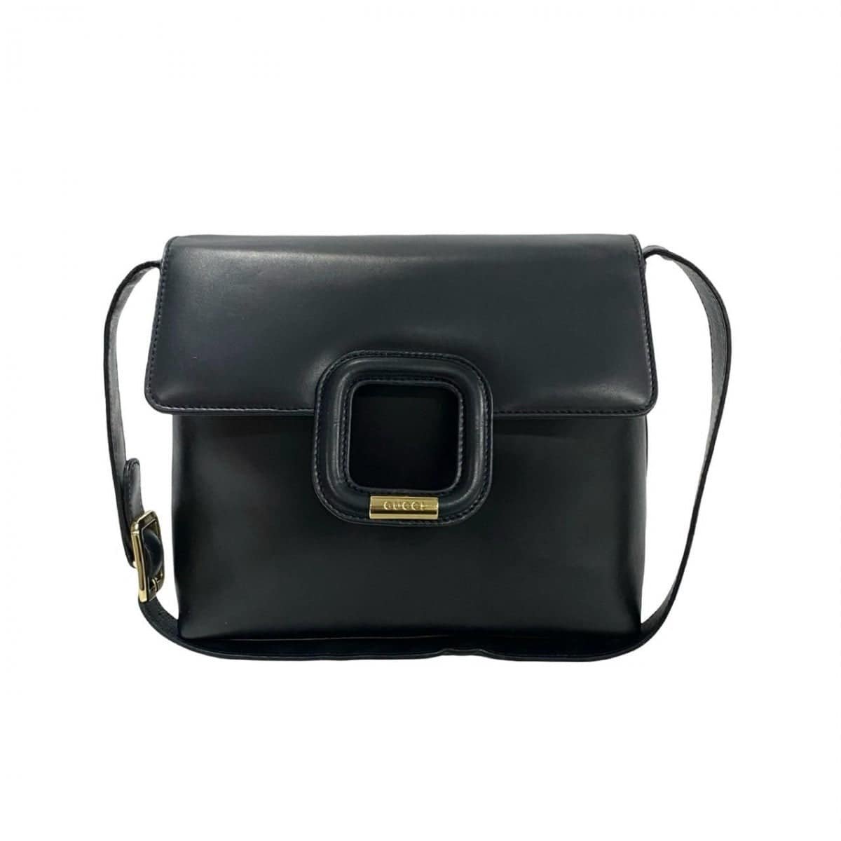 GUCCI Shoulder Bag leather Navy | AlmaBagz