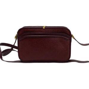 GUCCI Shoulder Bag leather wine-red GG logo Metal Women Used | AlmaBagz