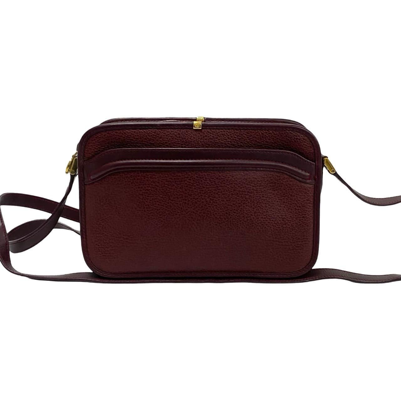 GUCCI Shoulder Bag leather wine-red GG logo Metal Women Used | AlmaBagz
