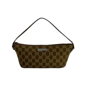 GUCCI Handbag Canvas, Leather Brown GG logo Women Used | AlmaBagz