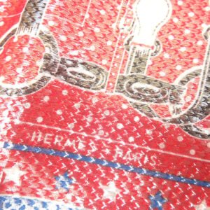 HERMES scarf silk Red Carre55 Bandana Disco Coaching | AlmaBagz