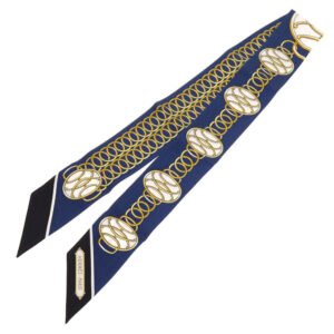 HERMES scarf silk Navy Lift Profile Lift Profile | AlmaBagz