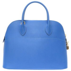 HERMES Handbag Courchevel Blue france Bored 35 | AlmaBagz