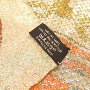 HERMES scarf silk Orange Carre70 BOVCLERIE D'ATTELAGE Buckle | AlmaBagz