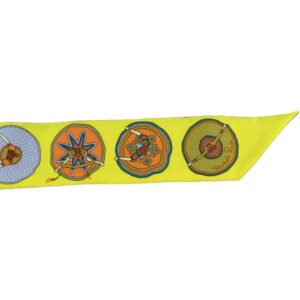HERMES scarf silk yellow Twilly | AlmaBagz