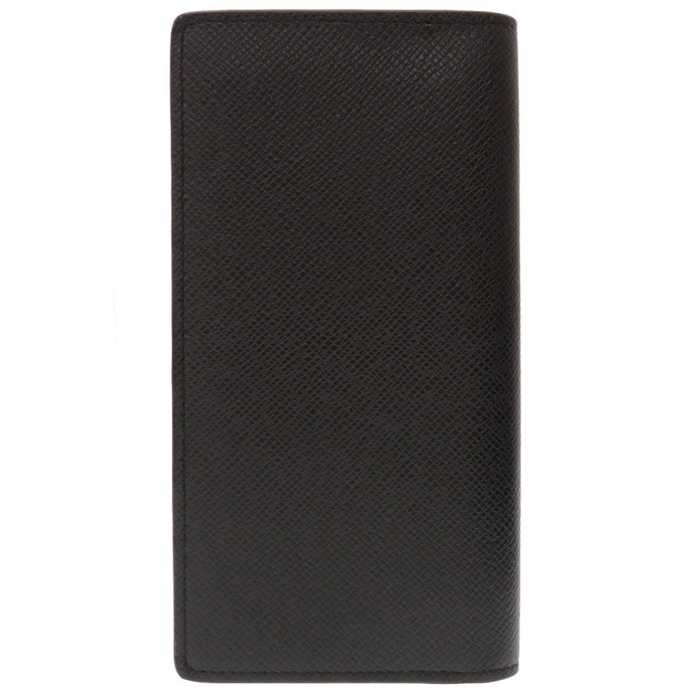 LOUIS VUITTON Long Wallet Purse M30791 Taiga black Taiga Portefeuille Brazza V shape mens Used | AlmaBagz