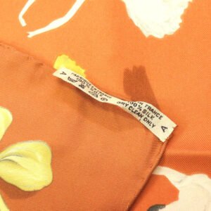 HERMES scarf silk Brown Carre90 LA DANCE | AlmaBagz