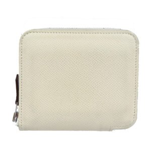 HERMES Coin case Epsom off white Azap compact silk in | AlmaBagz