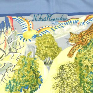 HERMES scarf silk blue Carre90 NUBA MOUNTAIN Nuba Mountain | AlmaBagz
