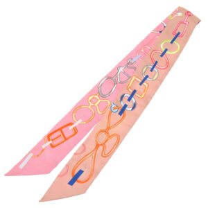 HERMES scarf silk Rose poodle Twilly DO RE BOUCLES | AlmaBagz