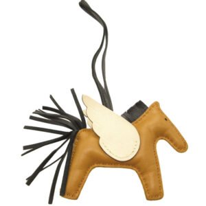 HERMES key ring leather Chai Bag charm Rodeo Pegasus PM Women Used | AlmaBagz