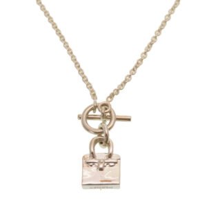 HERMES Necklace Silver925 Silver Birkin Motif Amulet | AlmaBagz