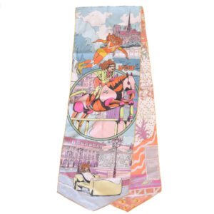 HERMES scarf silk Mauve Maxi Twilly LE PREMIER CHANT WOW Women Used | AlmaBagz
