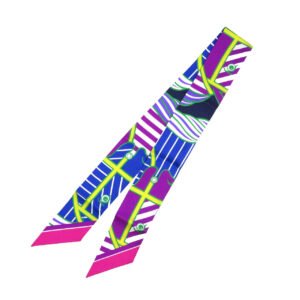 HERMES scarf silk Fuchsia Twilly | AlmaBagz