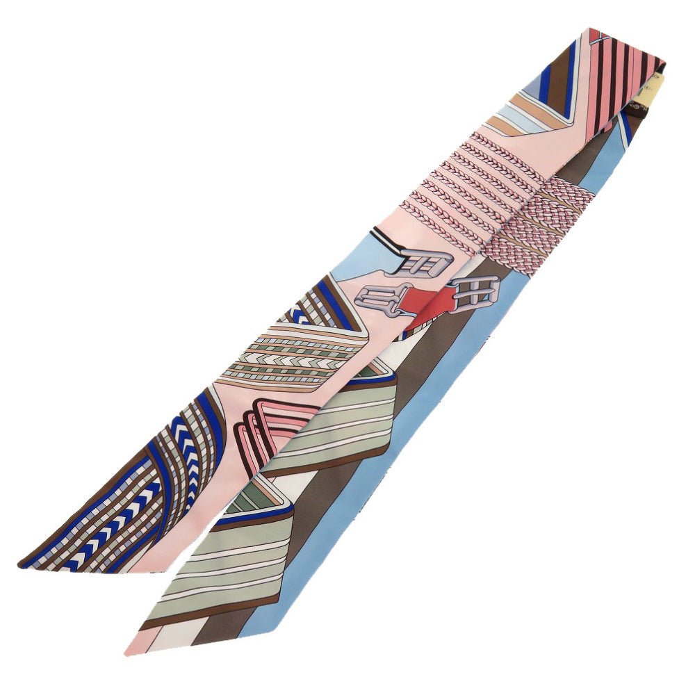 HERMES scarf silk Rose poodle Twilly zigzag sangles | AlmaBagz