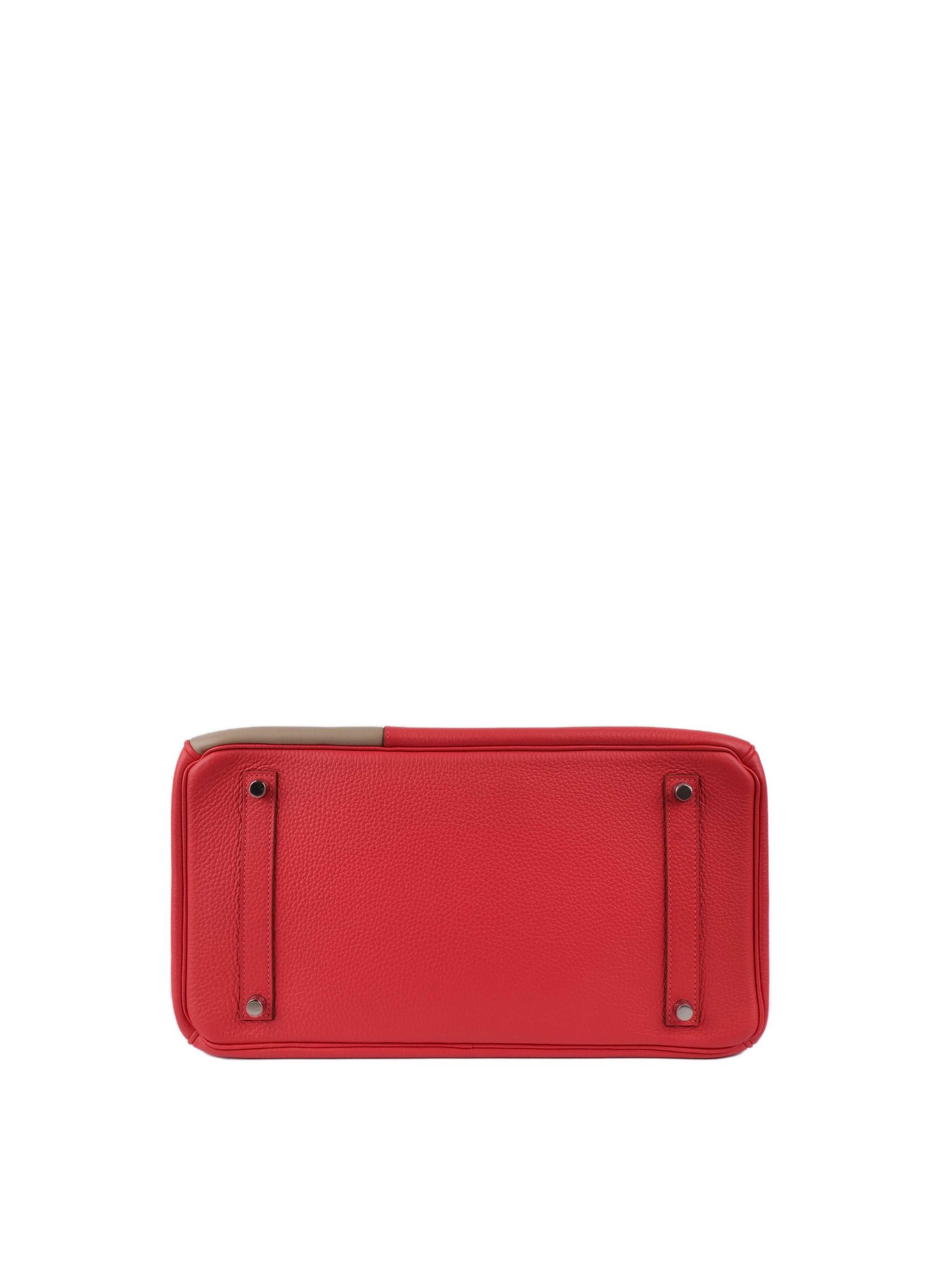 Hermes Limited Edition Tricolour Rose Jaipur, Argile and Etoupe Birkin 35. | AlmaBagz - Image 3