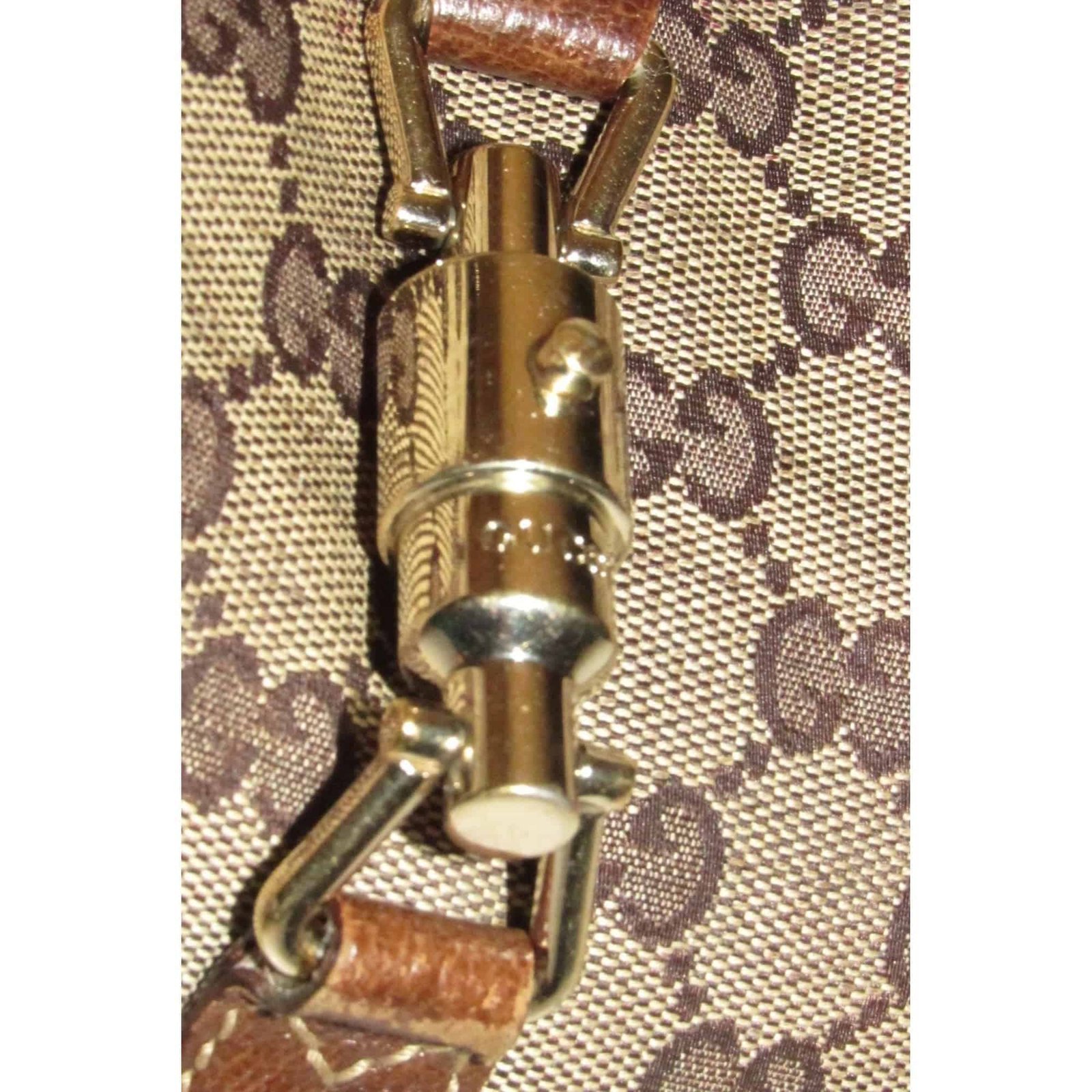 Gucci brown Guccissima print XL Jackie hobo with a gold piston clasp! | AlmaBagz