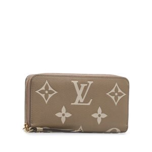 Louis Vuitton Monogram Implant Zippie Wallet Roundfassner Long Wallet M69794 Turtle Cream Beige Leather Ladies Louis Vuitton | AlmaBagz