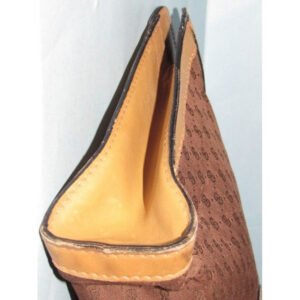 Gucci Vintage Pursesdesigner Purses Btrown Small G Logo Print Fabric And Camel Leather Jacquard Canv | AlmaBagz